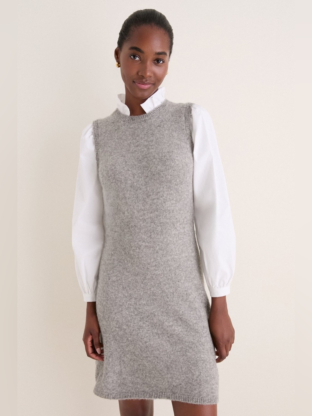Tuckernuck Gray Ella Sweater Dress *Spot on Cuff* Size Small NWT Mini